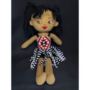 15" New‎ Zealand Maori Girl Soft Doll Toy Traditional Kapa Haka Piupiu Dress